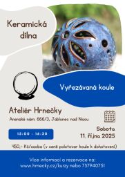 11.10.2025 Keramická dílna - Vyřezávaná koule